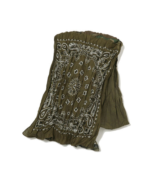 BEAMS（ビームス）の「ROTHCO / Bandana Stall（ストール/ショール・メンズ・ベージュ/オリーブ・ONE SIZE）」の4枚目の写真