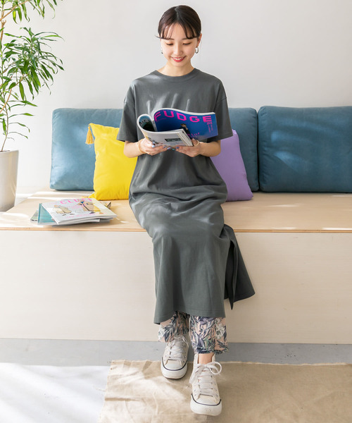 ITEMS URBANRESEARCH（アイテムズ アーバンリサーチ）の「クルーネックカットワンピース（ワンピース・レディース・グレー系その他/オフホワイト/グリーン系その他・FREE）」の13枚目の写真