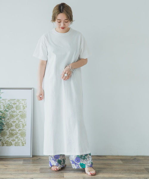 ITEMS URBANRESEARCH（アイテムズ アーバンリサーチ）の「クルーネックカットワンピース（ワンピース・レディース・グレー系その他/オフホワイト/グリーン系その他・FREE）」の22枚目の写真