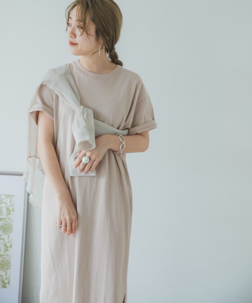 ITEMS URBANRESEARCH（アイテムズ アーバンリサーチ）の「クルーネックカットワンピース（ワンピース・レディース・グレー系その他/オフホワイト/グリーン系その他・FREE）」の15枚目の写真