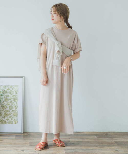 ITEMS URBANRESEARCH（アイテムズ アーバンリサーチ）の「クルーネックカットワンピース（ワンピース・レディース・グレー系その他/オフホワイト/グリーン系その他・FREE）」の19枚目の写真