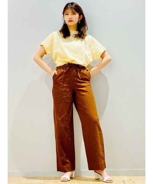 ◆KAREN MILLEN◆ リネンストライプワイドパンツ / neutral 2021SS №821442 リネンストライプ ワイドパンツ <nous rendent