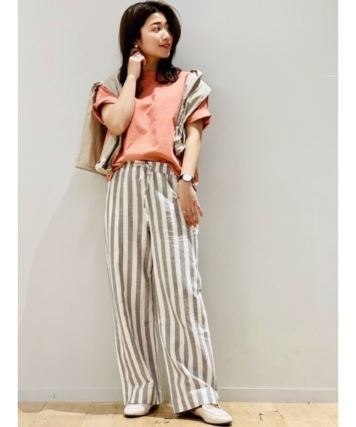 セール】リネンブレンド ワイドパンツ（その他パンツ）｜GAP（ギャップ