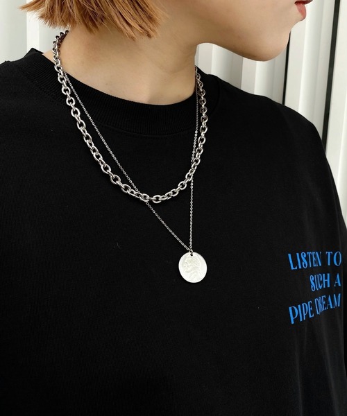PBLIM（ページボーイリム）の「【PAGEBOYLIM】コインネックレス（ネックレス・レディース・シルバー・FREE）」の7枚目の写真