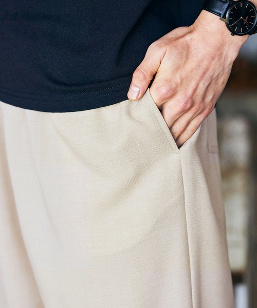 BARK MANHATTAN（バークマンハッタン）の「【セットアップ】テックリネン オーバーサイズ 半袖CPOシャツ レギュラカラーシャツ＆イージーシェフパンツ（セットアップ・メンズ・ブラック/ベージュ/ネイビー/モスグリーン/ブラウン系その他/ベージュ系その他/グレイッシュブルー・M/L）」の13枚目の写真