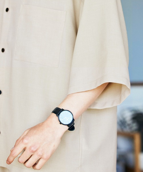 BARK MANHATTAN（バークマンハッタン）の「【セットアップ】テックリネン オーバーサイズ 半袖CPOシャツ レギュラカラーシャツ＆イージーシェフパンツ（セットアップ・メンズ・ブラック/ベージュ/ネイビー/モスグリーン/ブラウン系その他/ベージュ系その他/グレイッシュブルー・M/L）」の17枚目の写真