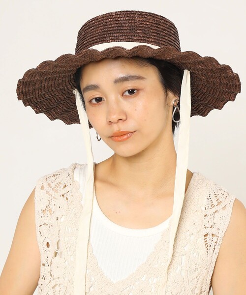 FREAK'S STORE(フリークスストア)の「Casselini/キャセリーニ ナミナミハット(ハット・レディース・ベージュ/ブラウン・ONE SIZE)」の17枚目の写真