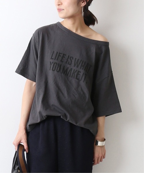 FRAMeWORK(フレームワーク)の「ヴィンテージ天竺ロゴTシャツ◆(Tシャツ/カットソー・レディース・チャコールグレー/ホワイト/グレー・FREE)」の3枚目の写真