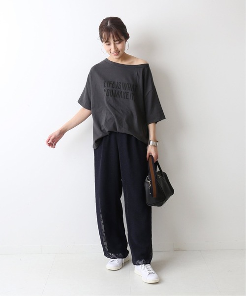 FRAMeWORK(フレームワーク)の「ヴィンテージ天竺ロゴTシャツ◆(Tシャツ/カットソー・レディース・チャコールグレー/ホワイト/グレー・FREE)」の4枚目の写真