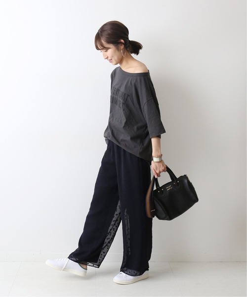 FRAMeWORK(フレームワーク)の「ヴィンテージ天竺ロゴTシャツ◆(Tシャツ/カットソー・レディース・チャコールグレー/ホワイト/グレー・FREE)」の5枚目の写真