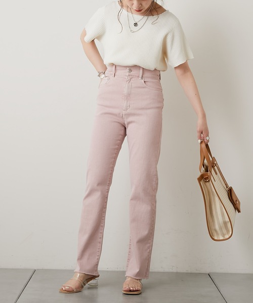 Chico(チコ)の「ダメージワッフルTシャツ(Tシャツ/カットソー・レディース・ホワイト/ブラック/グレー/ピンク・FREE)」の6枚目の写真