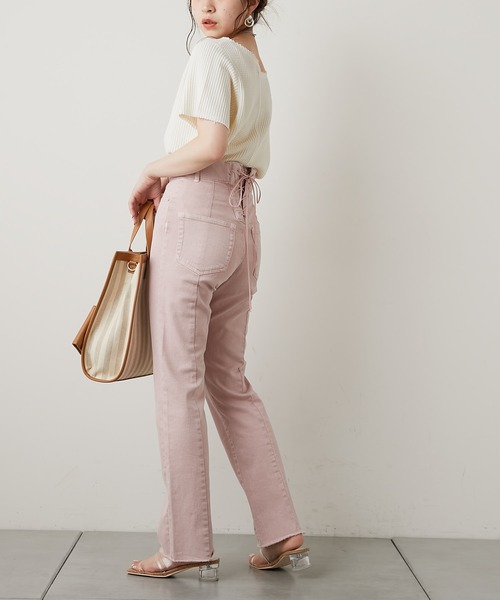 Chico(チコ)の「ダメージワッフルTシャツ(Tシャツ/カットソー・レディース・ホワイト/ブラック/グレー/ピンク・FREE)」の9枚目の写真