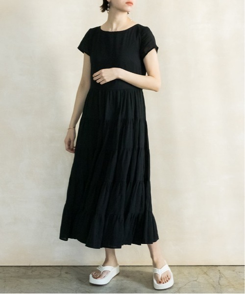 RANDA(ランダ)の「ボリュームティアードワンピース(ワンピース・レディース・ブラック/ベージュ/パープル・0/1)」の11枚目の写真