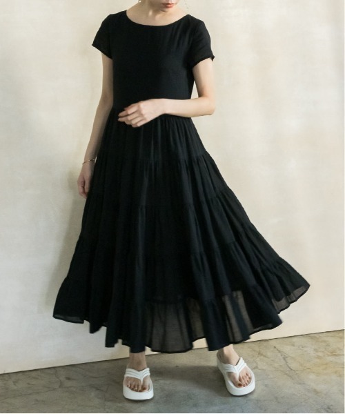 RANDA（ランダ）の「ボリュームティアードワンピース（ワンピース  