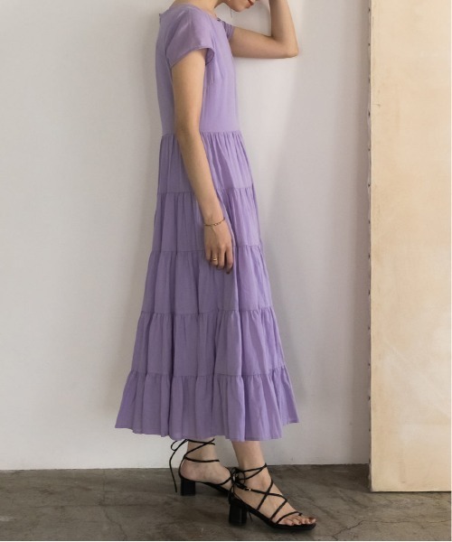 RANDA(ランダ)の「ボリュームティアードワンピース(ワンピース・レディース・ブラック/ベージュ/パープル・0/1)」の13枚目の写真