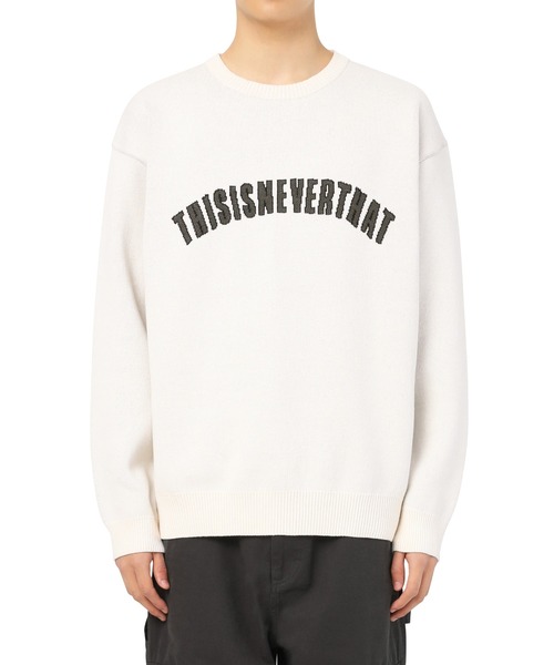 thisisneverthat M ホワイト モヘヤ ニット thisisneverthat（ディスイズネバーザット）の「21SSM ARC-LOGO