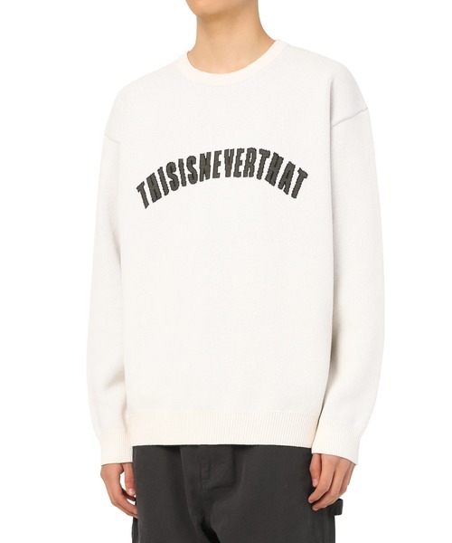 【THISISNEVERTHAT】アーチロゴクルーネックインディゴ セール】(What it isNt)ART BY MARKGONZALES/ワット イット