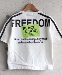 THE CASUAL | バックロゴビッグシルエットサイドライン5分袖Tシャツ カットソー キッズ(Tシャツ/カットソー)