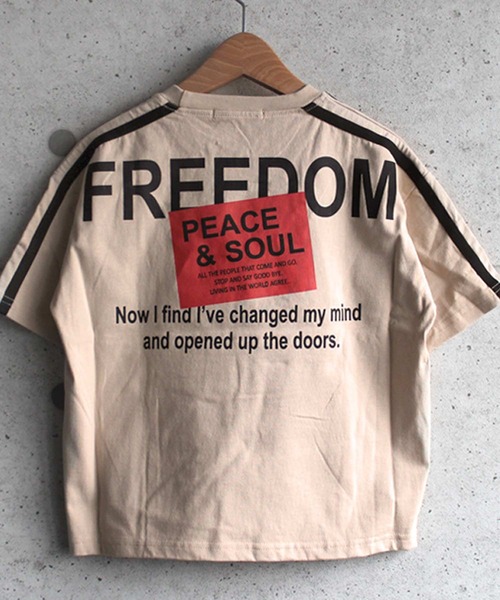 THE CASUAL(カジュアル)の「バックロゴビッグシルエットサイドライン5分袖Tシャツ カットソー キッズ(Tシャツ/カットソー・キッズ・オフホワイト/ベージュ/ブラック・120cm/130cm/160cm/150cm/140cm/110cm)」の12枚目の写真