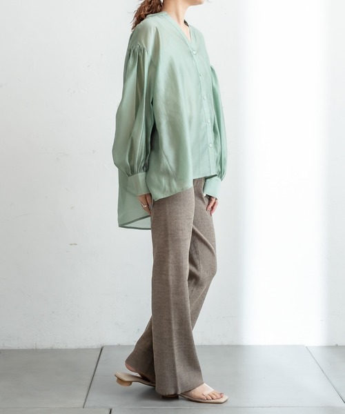 mystic（ミスティック）の「メランジニットパンツ（その他パンツ・レディース・ベージュ/オレンジ/グリーン・FREE）」の4枚目の写真