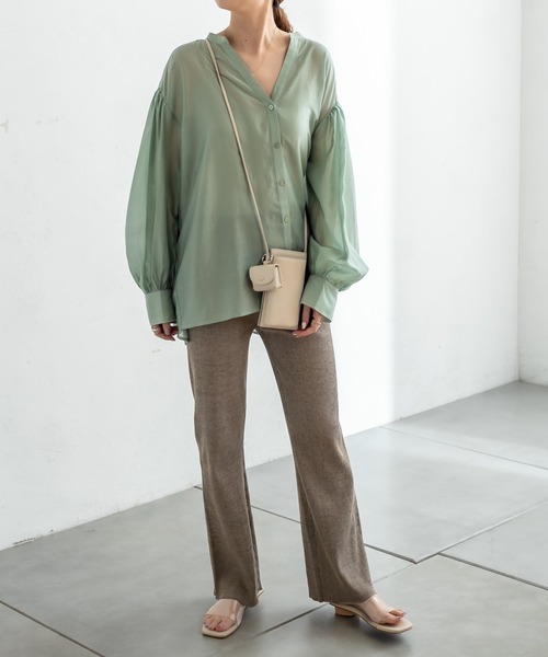 mystic（ミスティック）の「メランジニットパンツ（その他パンツ・レディース・ベージュ/オレンジ/グリーン・FREE）」の8枚目の写真