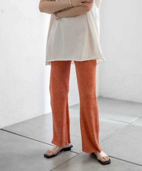 mystic（ミスティック）の「メランジニットパンツ（その他パンツ・レディース・ベージュ/オレンジ/グリーン・FREE）」の12枚目の写真