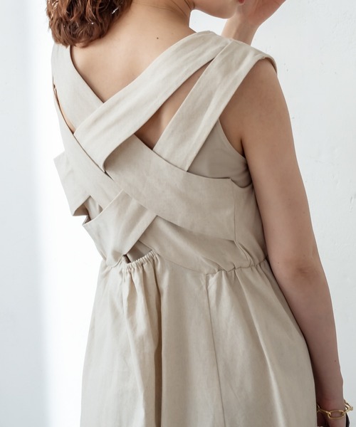 mystic（ミスティック）の「BACKクロスワンピース（ワンピース・レディース・アイボリー/ブラック/オリーブ/ブルー/オレンジ・FREE）」の17枚目の写真