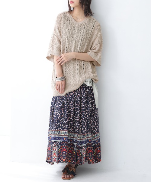 osharewalker（オシャレウォーカー）の「【廃盤】『前後2wayスラブヤーンニットカーディガン』（カーディガン/ボレロ・レディース・ベージュ/ラベンダー/ダークネイビー/チャコール/グレイッシュブルー・FREE）」の20枚目の写真