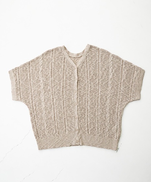 osharewalker（オシャレウォーカー）の「【廃盤】『前後2wayスラブヤーンニットカーディガン』（カーディガン/ボレロ・レディース・ベージュ/ラベンダー/ダークネイビー/チャコール/グレイッシュブルー・FREE）」の22枚目の写真