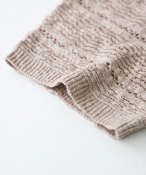 osharewalker（オシャレウォーカー）の「【廃盤】『前後2wayスラブヤーンニットカーディガン』（カーディガン/ボレロ・レディース・ベージュ/ラベンダー/ダークネイビー/チャコール/グレイッシュブルー・FREE）」の13枚目の写真