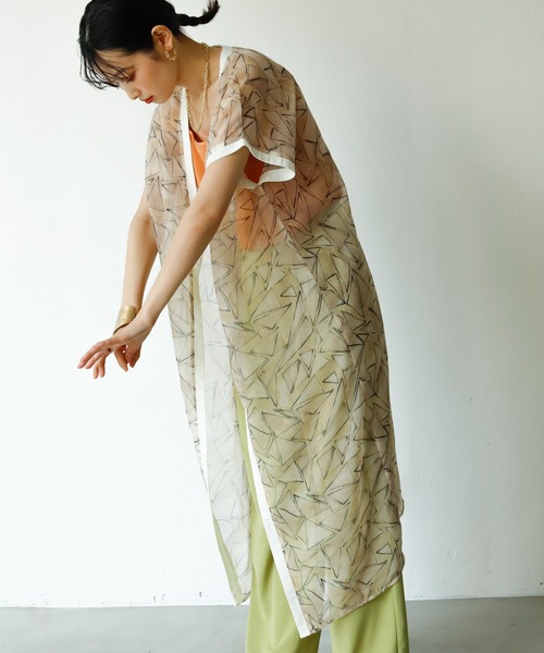 セール ワンピース Room バースデイルーム のファッション Birthday トライアングル柄2wayシアーワンピース ワンピース Birthday