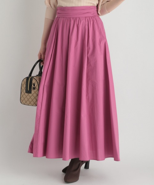 Andemiu(アンデミュウ)の「ギャザーフレアスカート948822(スカート・レディース・ホワイト/ブラック/ベージュ/カーキ/ピンク/その他/ライトグレー・FREE)」の7枚目の写真