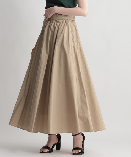 Andemiu(アンデミュウ)の「ギャザーフレアスカート948822(スカート・レディース・ホワイト/ブラック/ベージュ/カーキ/ピンク/その他/ライトグレー・FREE)」の12枚目の写真