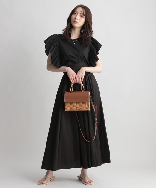 Andemiu(アンデミュウ)の「ギャザーフレアスカート948822(スカート・レディース・ホワイト/ブラック/ベージュ/カーキ/ピンク/その他/ライトグレー・FREE)」の17枚目の写真