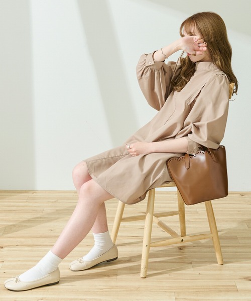 Ambre Neige（アンブルネージュ）の「パフスリーブチュニックブラウス／【WEB/EC限定商品】（シャツ/ブラウス・レディース・オフホワイト/モカ/ナチュラル・FREE）」の12枚目の写真