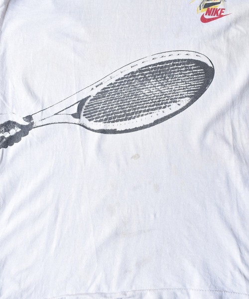 ナイキアンドレ・アガシ90sビンテージ ホワイト TシャツMadein USA NIKE tシャツ 「ヴィンテージ古着」90's / ナイキ ANDRE AGASSI