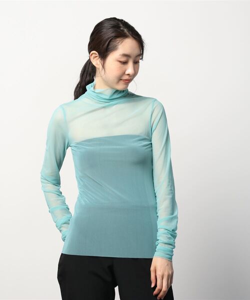 atmos pink（アトモスピンク）の「atmos pink オーガンジー 長袖トップス（Tシャツ/カットソー・レディース・アイボリー/ピンク/ミント・FREE）」の7枚目の写真