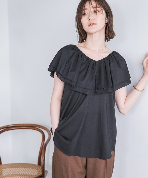 ACEANDRARE リブ ノースリーブ パープル TOPS – ACEANDRARE