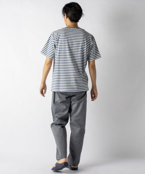 NOLLEY'S goodman(ノーリーズグッドマン)の「バスクボーダー ビッグTシャツ (※ユニセックスで着用可)(Tシャツ/カットソー・メンズ・ブルー系その他/ホワイト系その他/ホワイト系その他2/ホワイト系その他3・SMALL/MEDIUM/LARGE)」の6枚目の写真