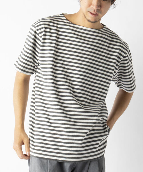 NOLLEY'S goodman(ノーリーズグッドマン)の「バスクボーダー ビッグTシャツ (※ユニセックスで着用可)(Tシャツ/カットソー・メンズ・ブルー系その他/ホワイト系その他/ホワイト系その他2/ホワイト系その他3・SMALL/MEDIUM/LARGE)」の10枚目の写真