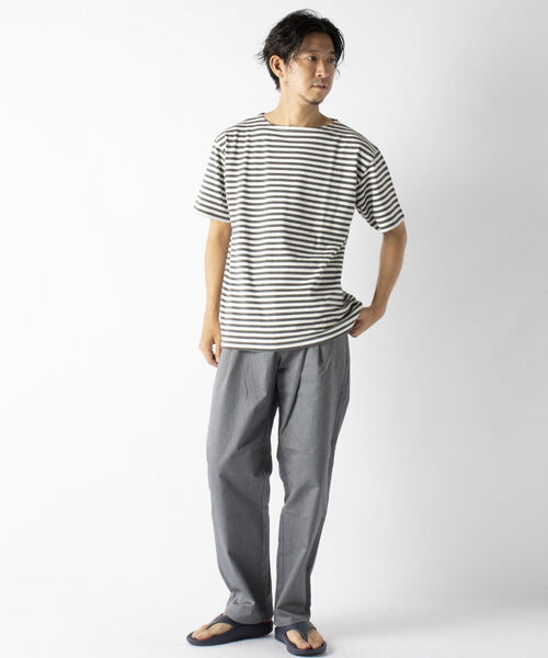 NOLLEY'S goodman(ノーリーズグッドマン)の「バスクボーダー ビッグTシャツ (※ユニセックスで着用可)(Tシャツ/カットソー・メンズ・ブルー系その他/ホワイト系その他/ホワイト系その他2/ホワイト系その他3・SMALL/MEDIUM/LARGE)」の12枚目の写真