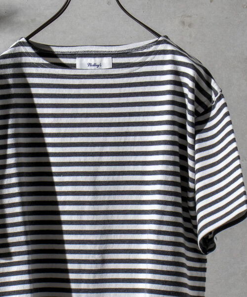 NOLLEY'S goodman(ノーリーズグッドマン)の「バスクボーダー ビッグTシャツ (※ユニセックスで着用可)(Tシャツ/カットソー・メンズ・ブルー系その他/ホワイト系その他/ホワイト系その他2/ホワイト系その他3・SMALL/MEDIUM/LARGE)」の22枚目の写真