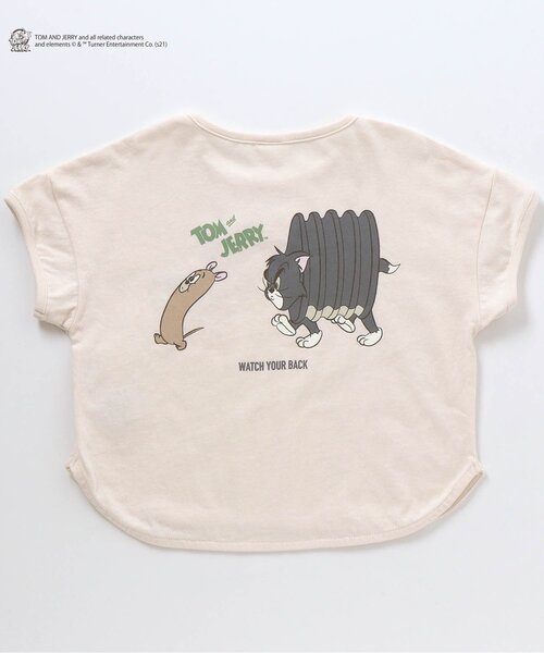 Tom＆Jerry（トムアンドジェリー）の「/トムとジェリー ファニーアートTシャツ（Tシャツ/カットソー・キッズ・オフホワイト/サックスブルー/イエロー/チャコール・90/100/110/120/80/130/140）」の2枚目の写真
