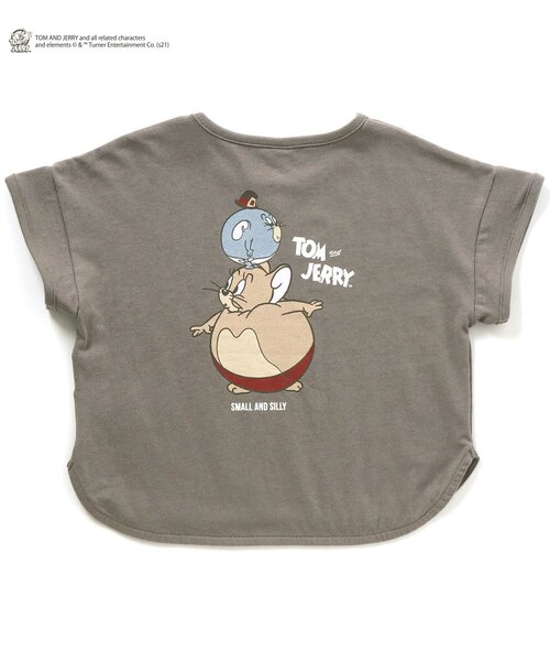 Tom＆Jerry（トムアンドジェリー）の「/トムとジェリー ファニーアートTシャツ（Tシャツ/カットソー・キッズ・オフホワイト/サックスブルー/イエロー/チャコール・90/100/110/120/80/130/140）」の3枚目の写真