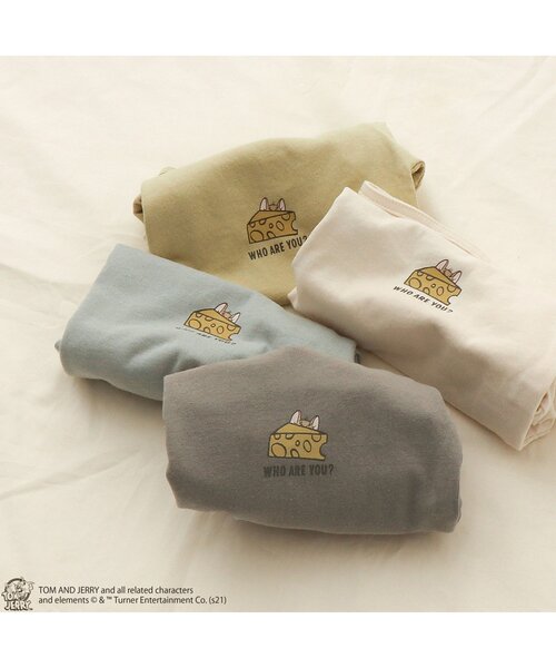 Tom＆Jerry（トムアンドジェリー）の「/トムとジェリー ファニーアートTシャツ（Tシャツ/カットソー・キッズ・オフホワイト/サックスブルー/イエロー/チャコール・90/100/110/120/80/130/140）」の7枚目の写真