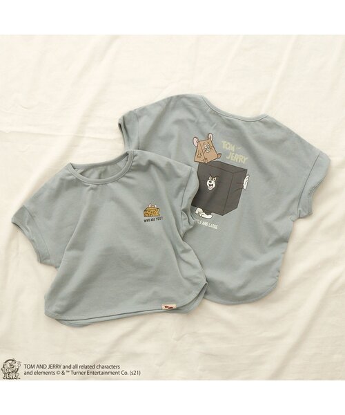 Tom＆Jerry（トムアンドジェリー）の「/トムとジェリー ファニーアートTシャツ（Tシャツ/カットソー・キッズ・オフホワイト/サックスブルー/イエロー/チャコール・90/100/110/120/80/130/140）」の15枚目の写真