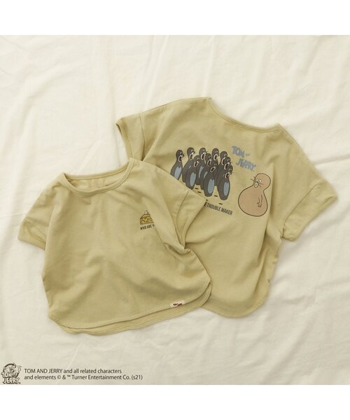 Tom＆Jerry（トムアンドジェリー）の「/トムとジェリー ファニーアートTシャツ（Tシャツ/カットソー・キッズ・オフホワイト/サックスブルー/イエロー/チャコール・90/100/110/120/80/130/140）」の17枚目の写真