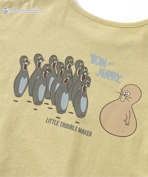 Tom＆Jerry（トムアンドジェリー）の「/トムとジェリー ファニーアートTシャツ（Tシャツ/カットソー・キッズ・オフホワイト/サックスブルー/イエロー/チャコール・90/100/110/120/80/130/140）」の13枚目の写真