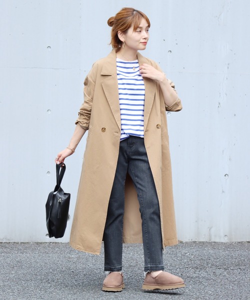 JOURNAL STANDARD（ジャーナルスタンダード）の「■■■コットンツイル ロングコート◆（その他アウター・レディース・ベージュ/カーキ・M/S）」の4枚目の写真