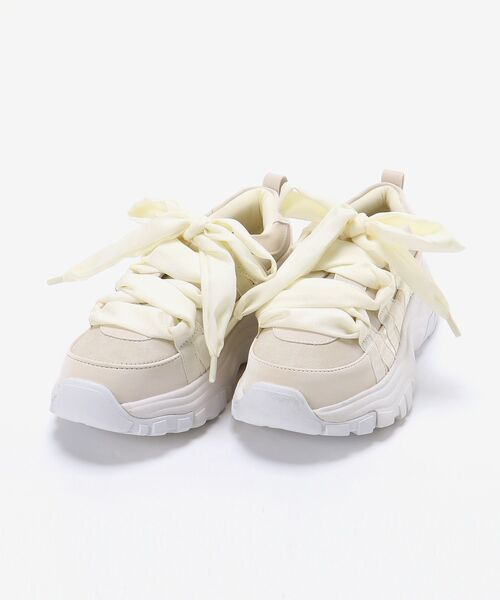MAJESTIC LEGON（マジェスティックレゴン）の「☆ボリューミーカラースニーカー（スニーカー・レディース・ベージュ/グレー/アイボリー・MEDIUM/LARGE）」の8枚目の写真